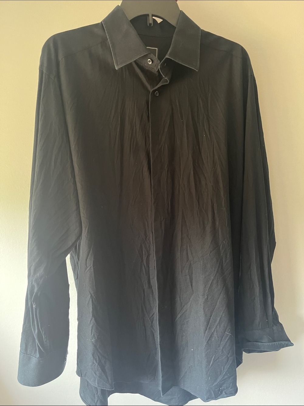 Men’s David Donahue Black Dress Shirt